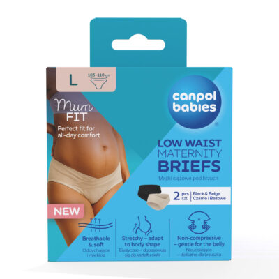 Canpol 2 Culottes de Maternité MumFIT Taille Basse, Coupe Ajustée, taille L 78/019