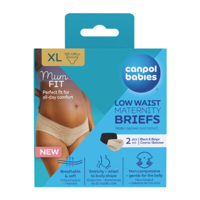 Canpol 2 Culottes de Maternité MumFIT Taille Basse, Coupe Ajustée, taille XL 78/020