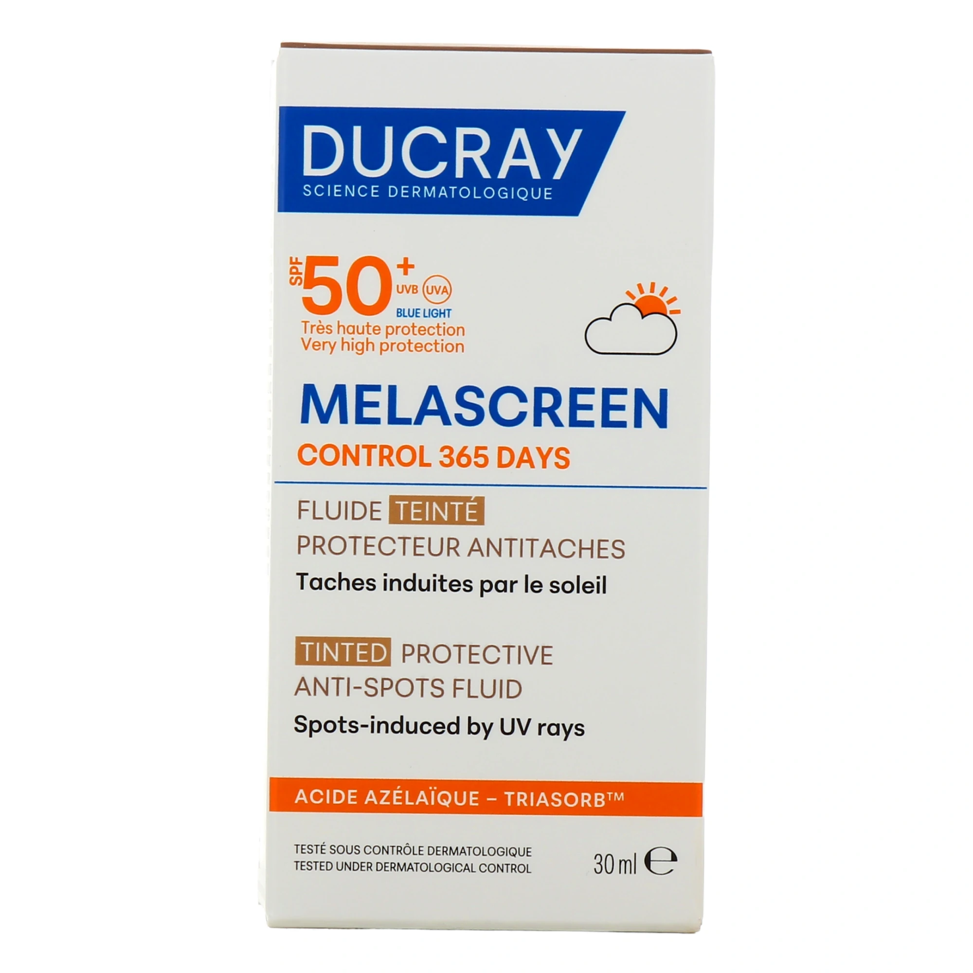 Ducray melascreen fluide teinté protecteur anti-taches spf50+ 30ml Ducray melascreen fluide teinté protecteur anti-taches spf50+ 30ml