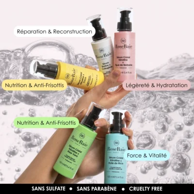 RoseBaie Coffret 5 Sérums Capillaires – Pousse, Hydratation, Réparation, Reconstruction et Éclat