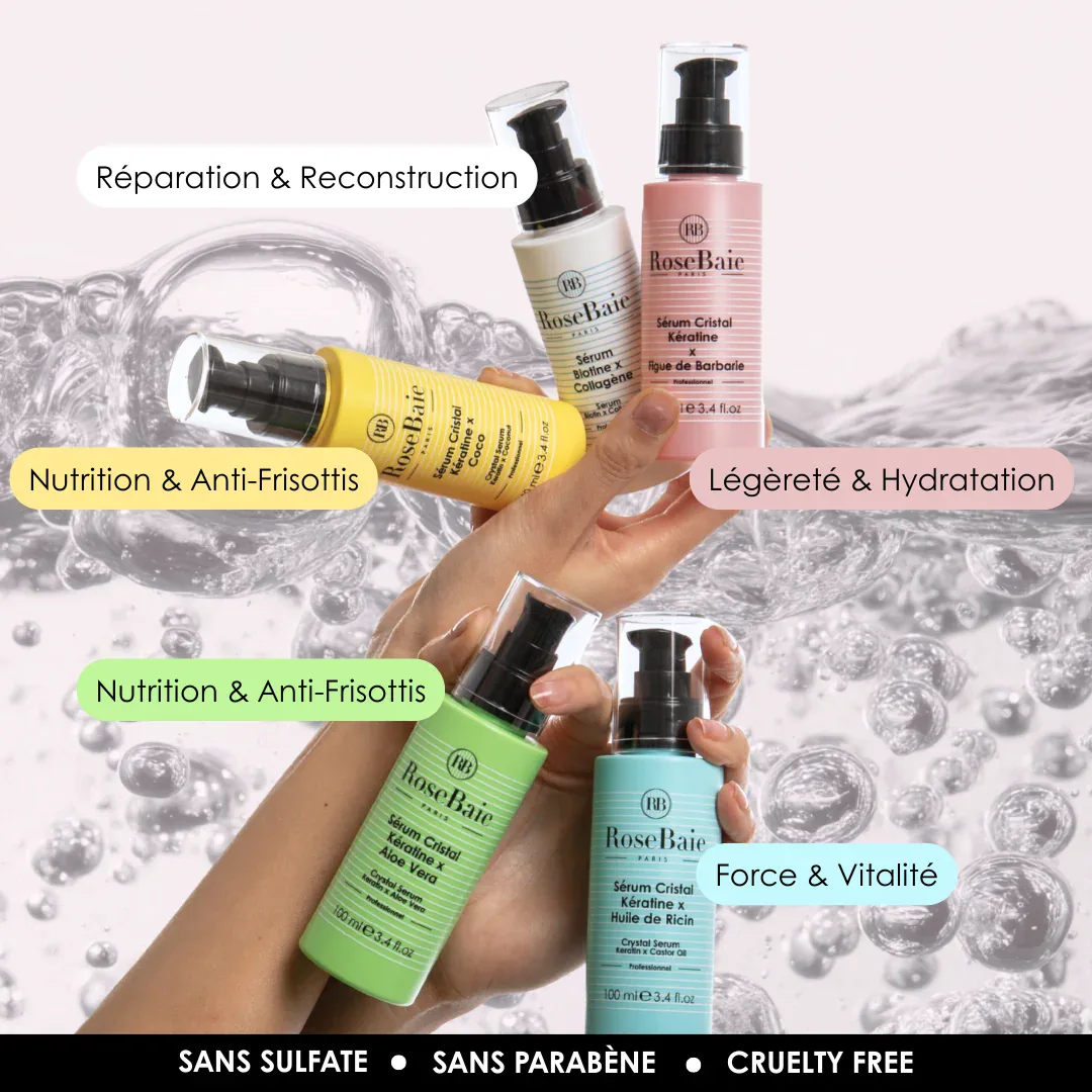 Rosebaie coffret 5 sérums capillaires – pousse, hydratation, réparation, reconstruction et éclat Rosebaie coffret 5 sérums capillaires – pousse, hydratation, réparation, reconstruction et éclat