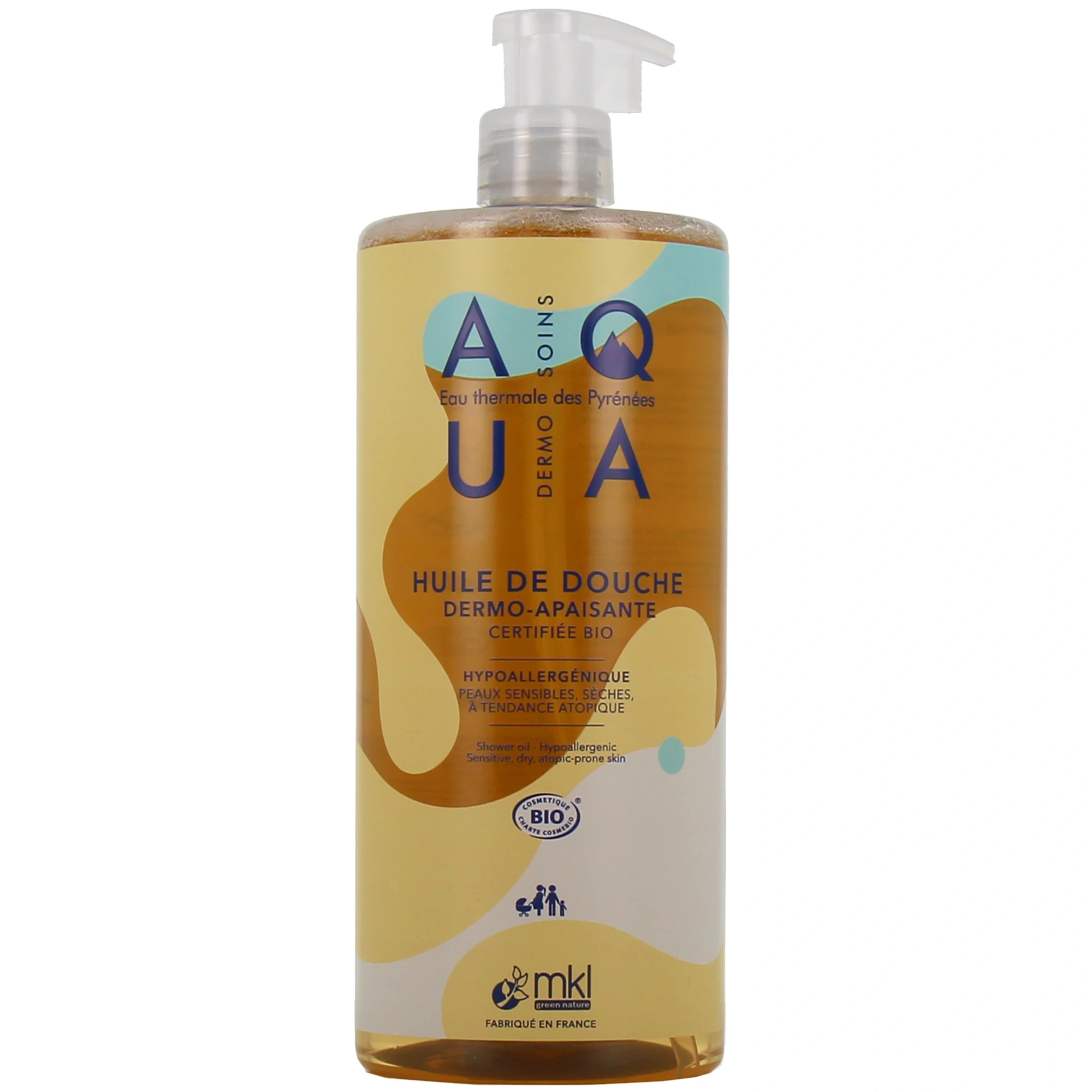 Mkl green nature aqua huile de douche dermo-apaisante bio 1l Mkl green nature aqua huile de douche dermo-apaisante bio 1l