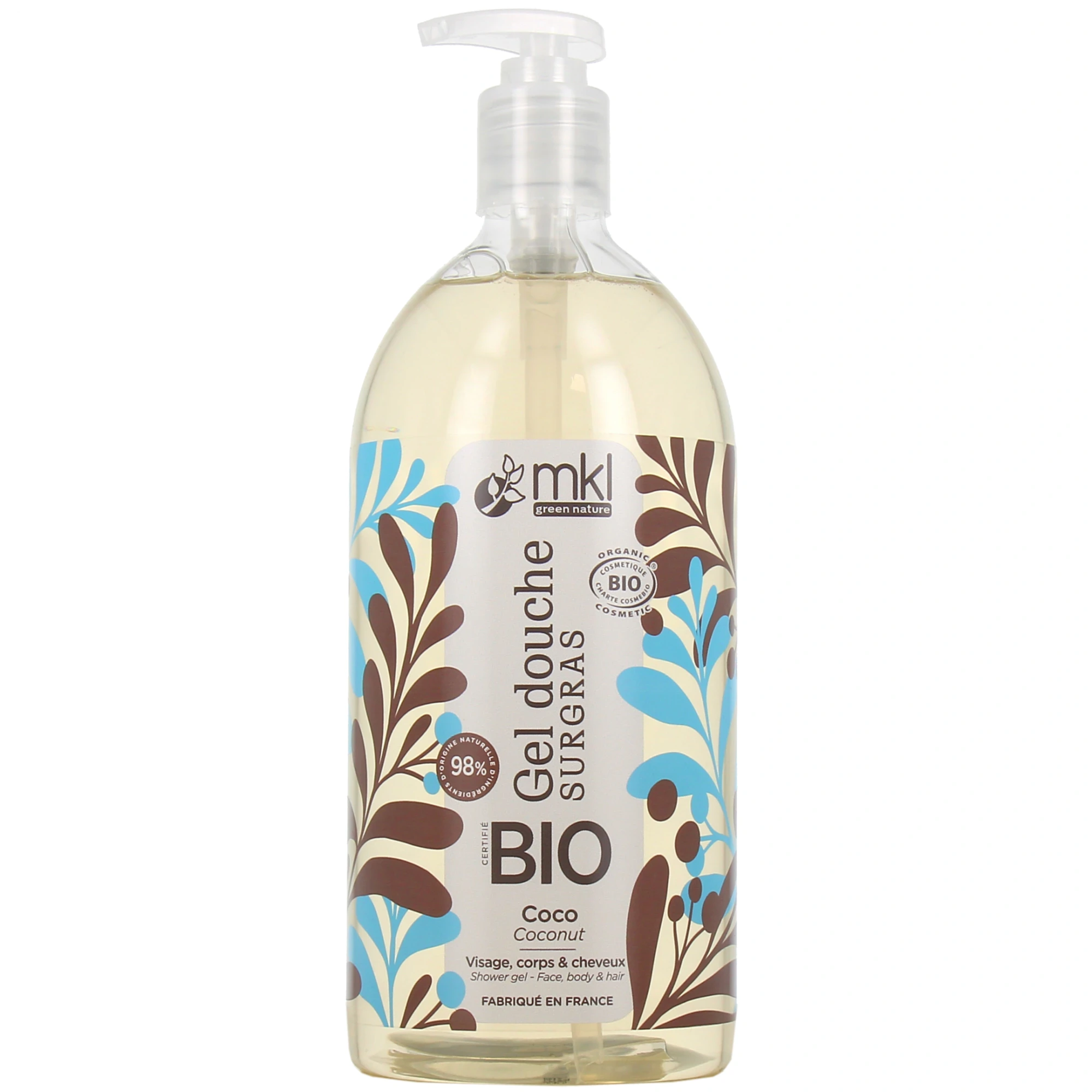 Mkl green nature gel douche surgras coco bio 1l Mkl green nature gel douche surgras coco bio 1l