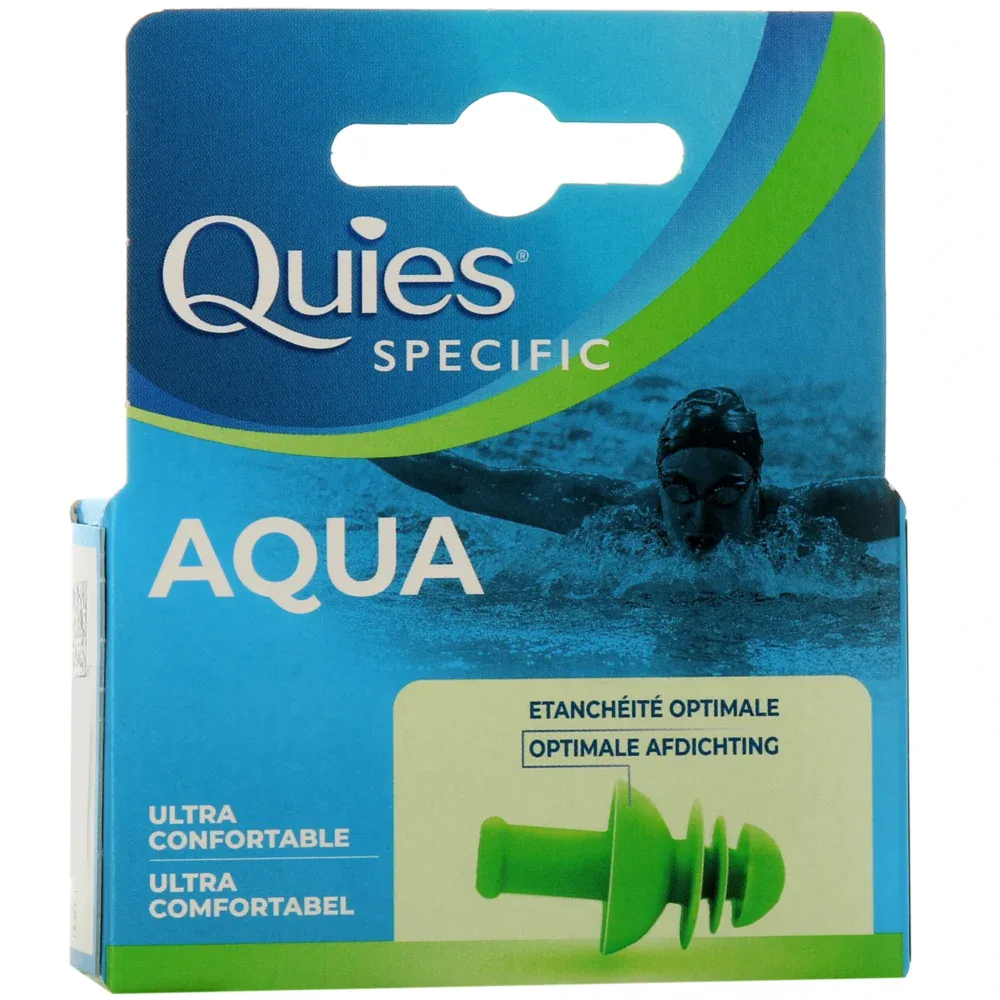Quies aquaplug protection auditive spécial natation 2 unités