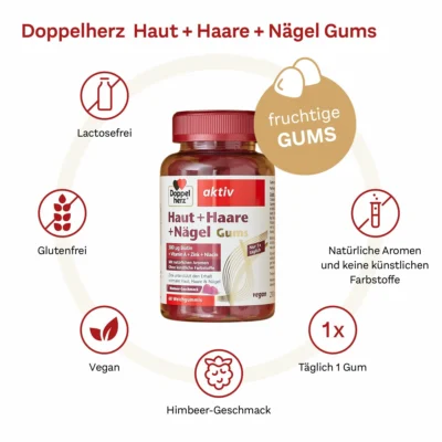 Doppelherz aktiv Peau + Cheveux + Ongles 60 Gummies