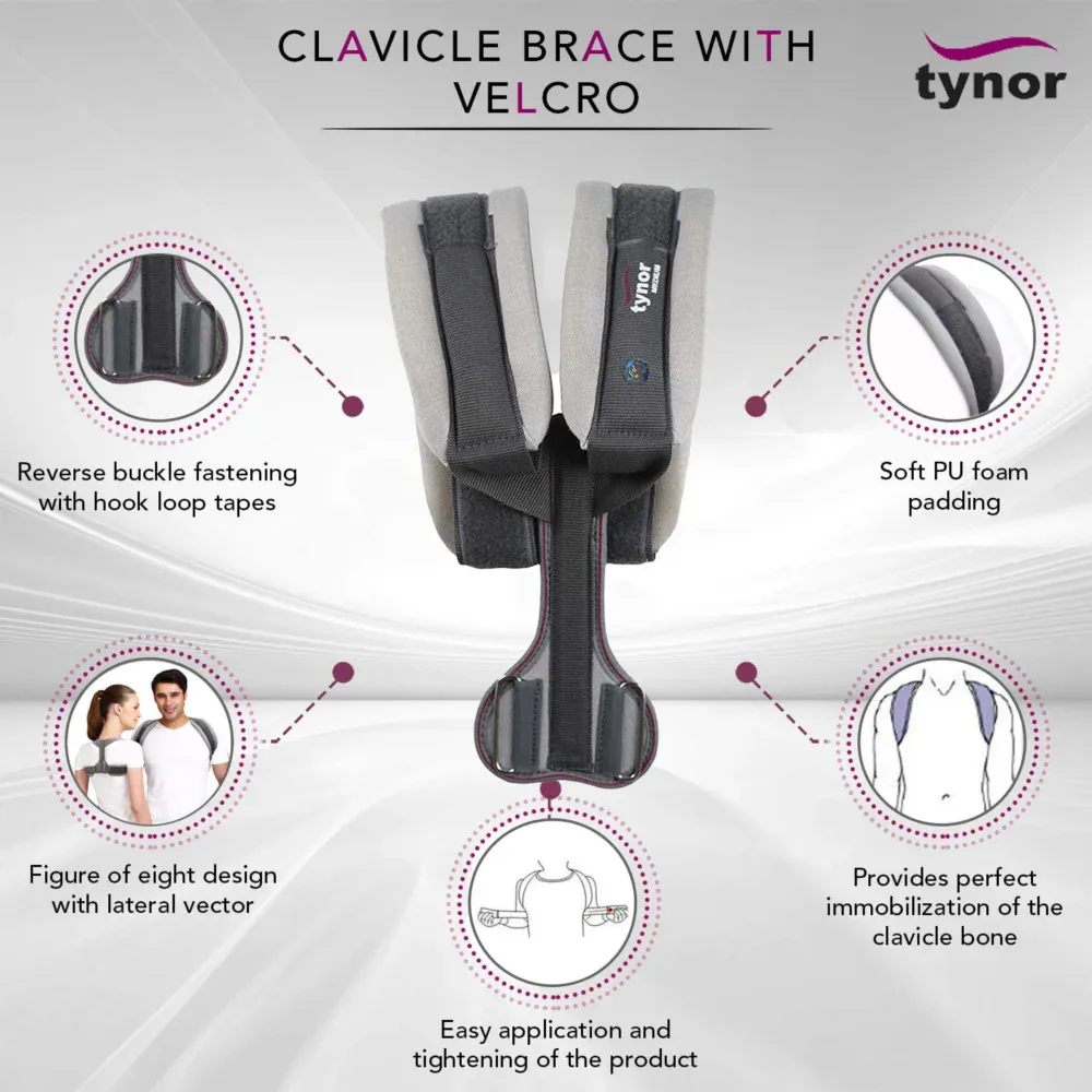 Tynor attelle claviculaire avec bande de fixation c05