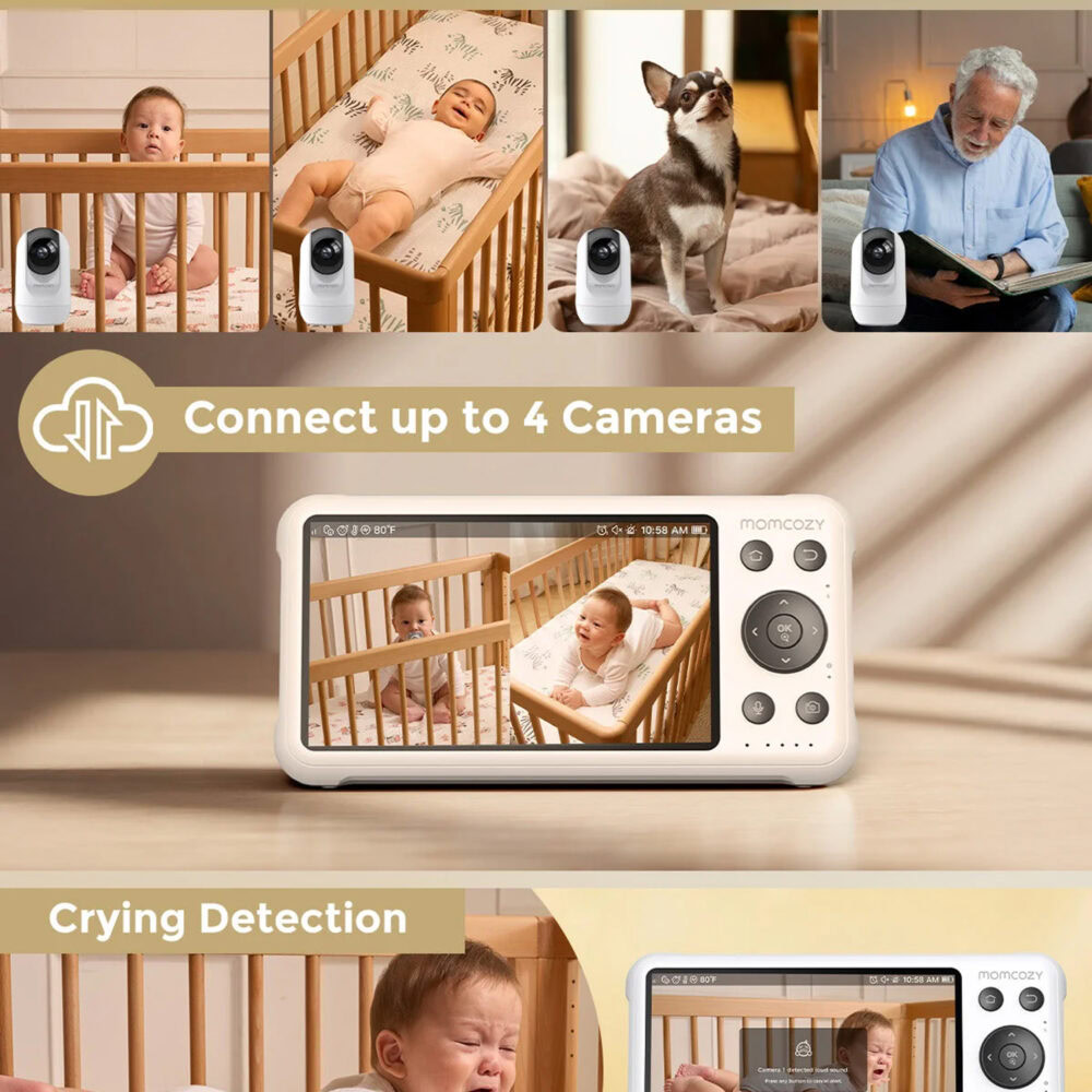 Momcozy baby monitor 2-en-1 surveillance intelligente et sécurisée bm04