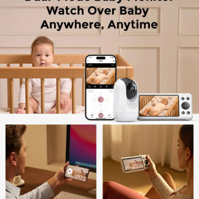 Momcozy Baby Monitor 2-en-1 Surveillance Intelligente et Sécurisée BM04
