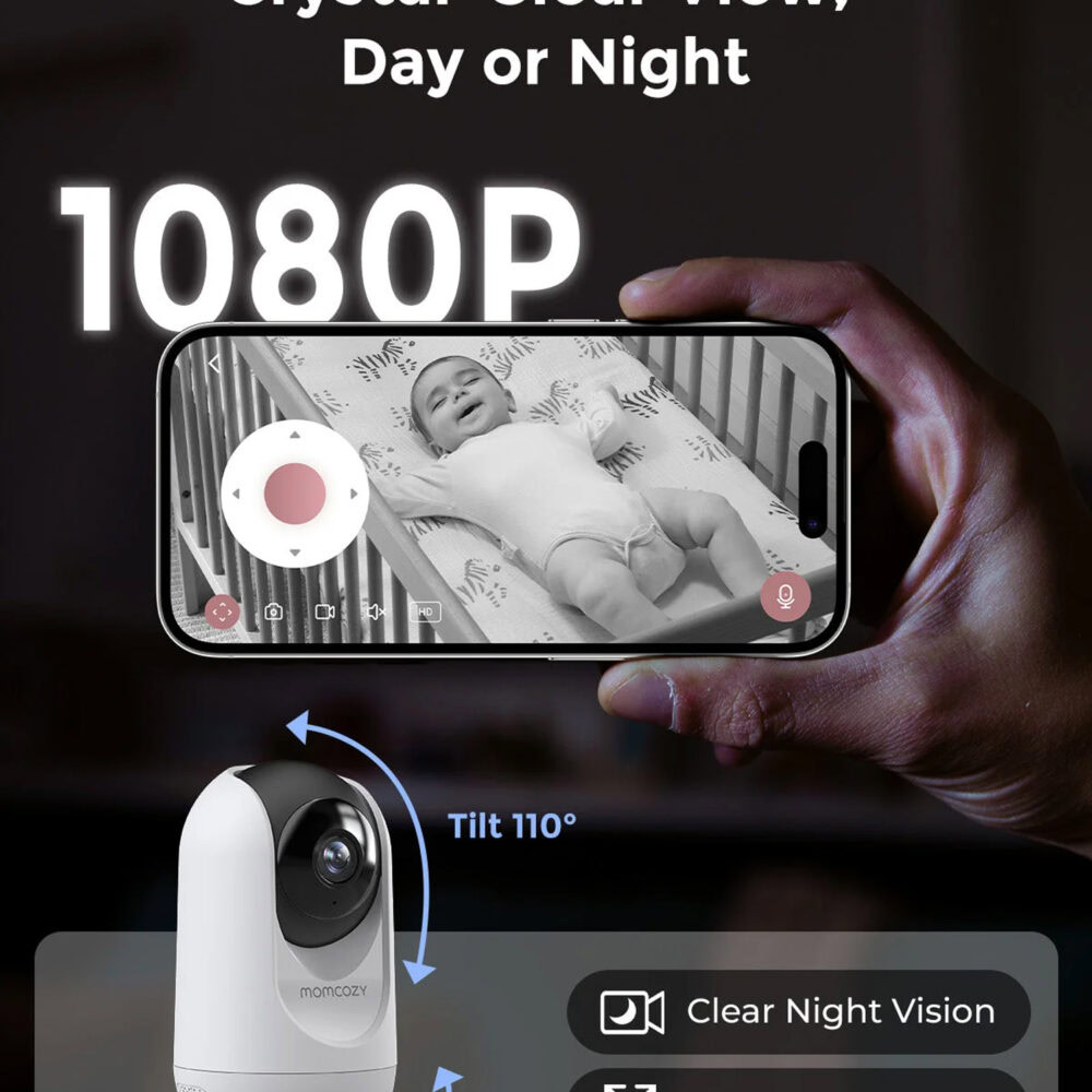 Momcozy baby monitor 2-en-1 surveillance intelligente et sécurisée bm04