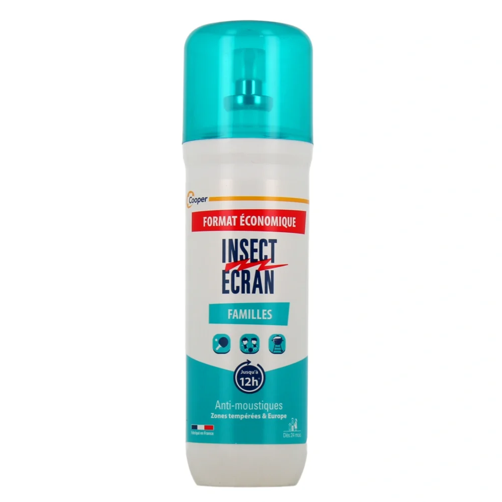 Insect ecran anti-moustiques spray répulsif peau familles 100ml
