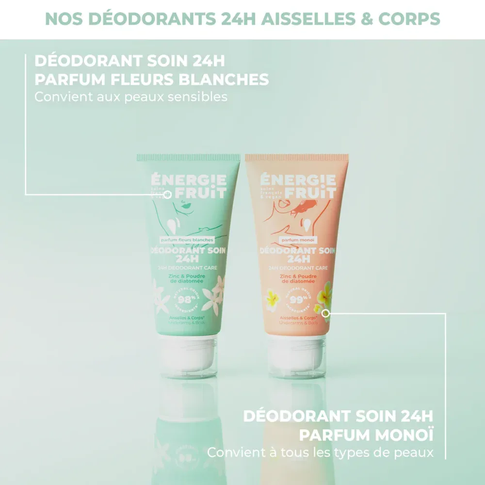 Energie fruit déodorant soin 24h parfum fleurs blanches 50ml