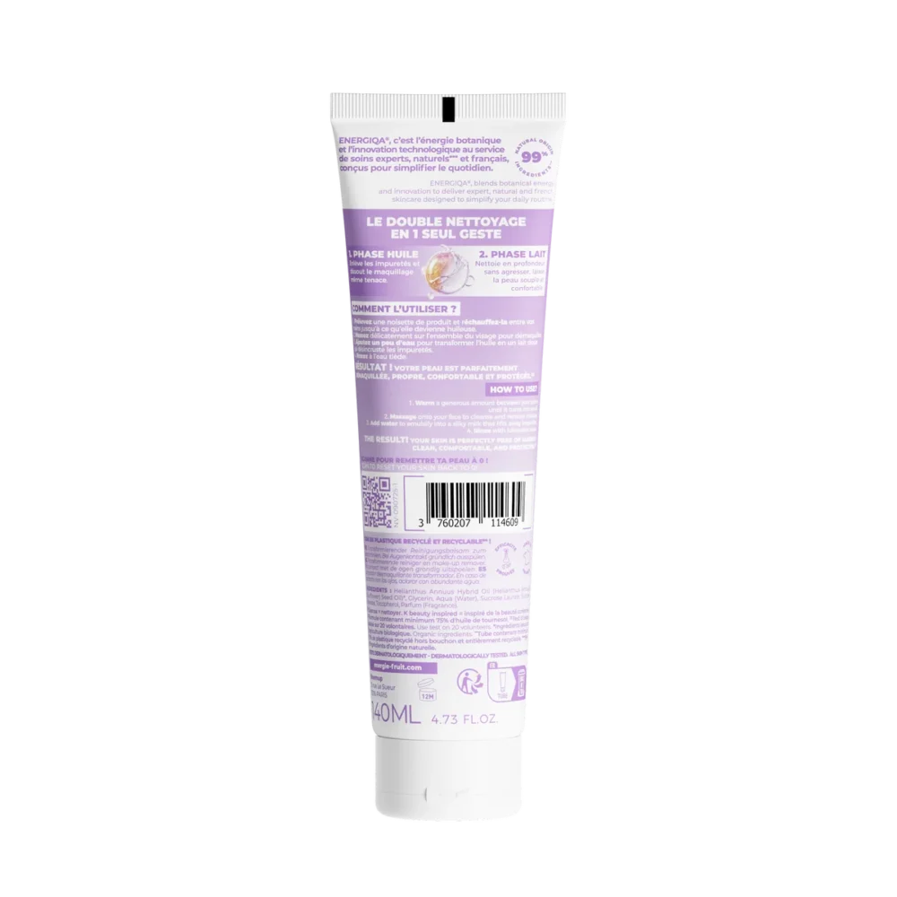 Energie fruit energiqa cleanse double nettoyant 2en1 140ml