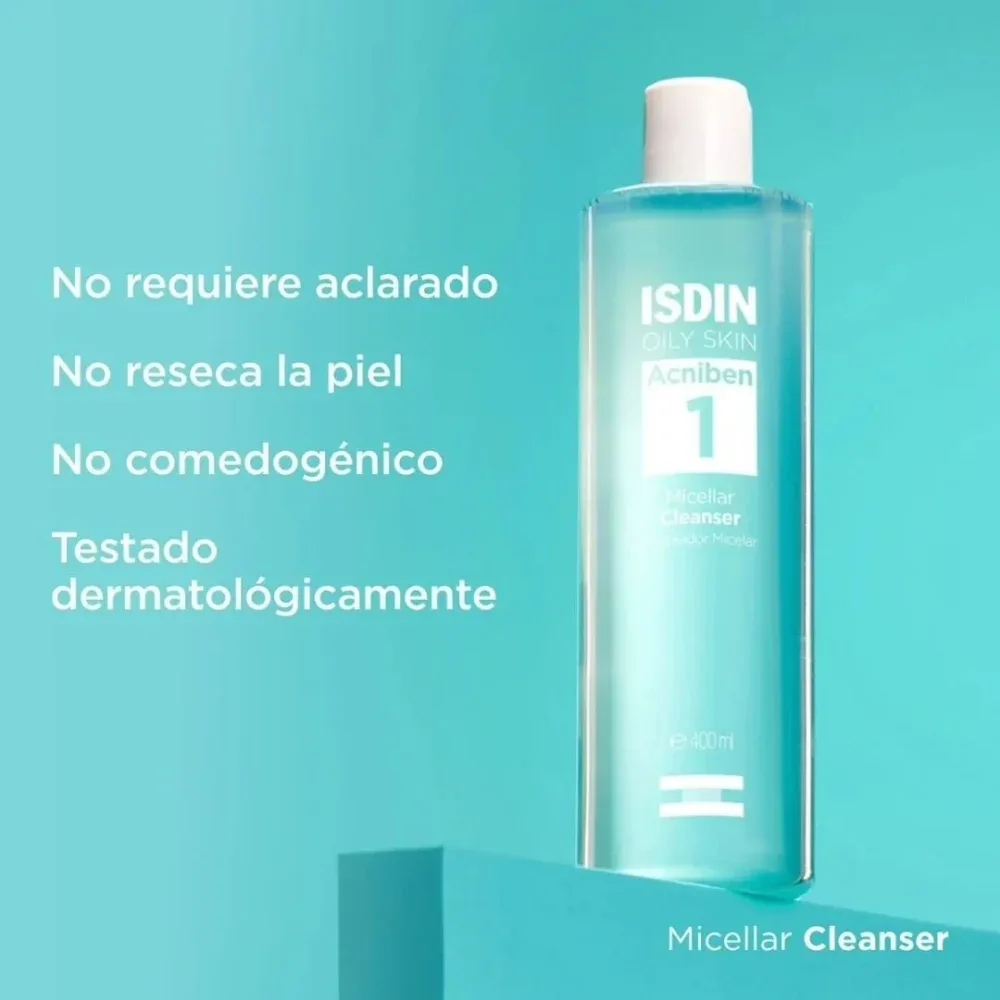 Isdin nettoyant micellaire acniben peaux grasses 400ml