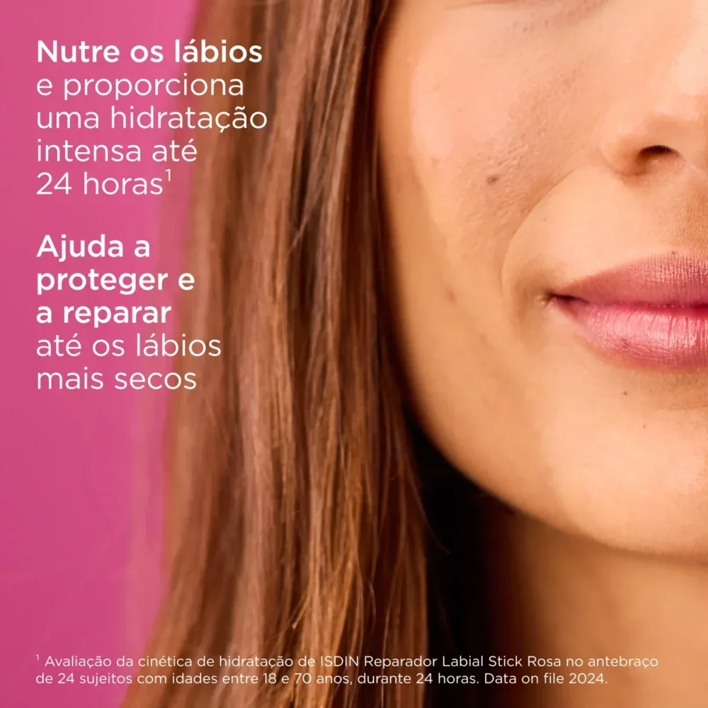 Isdin stick réparateur lèvres teinte rose 4g