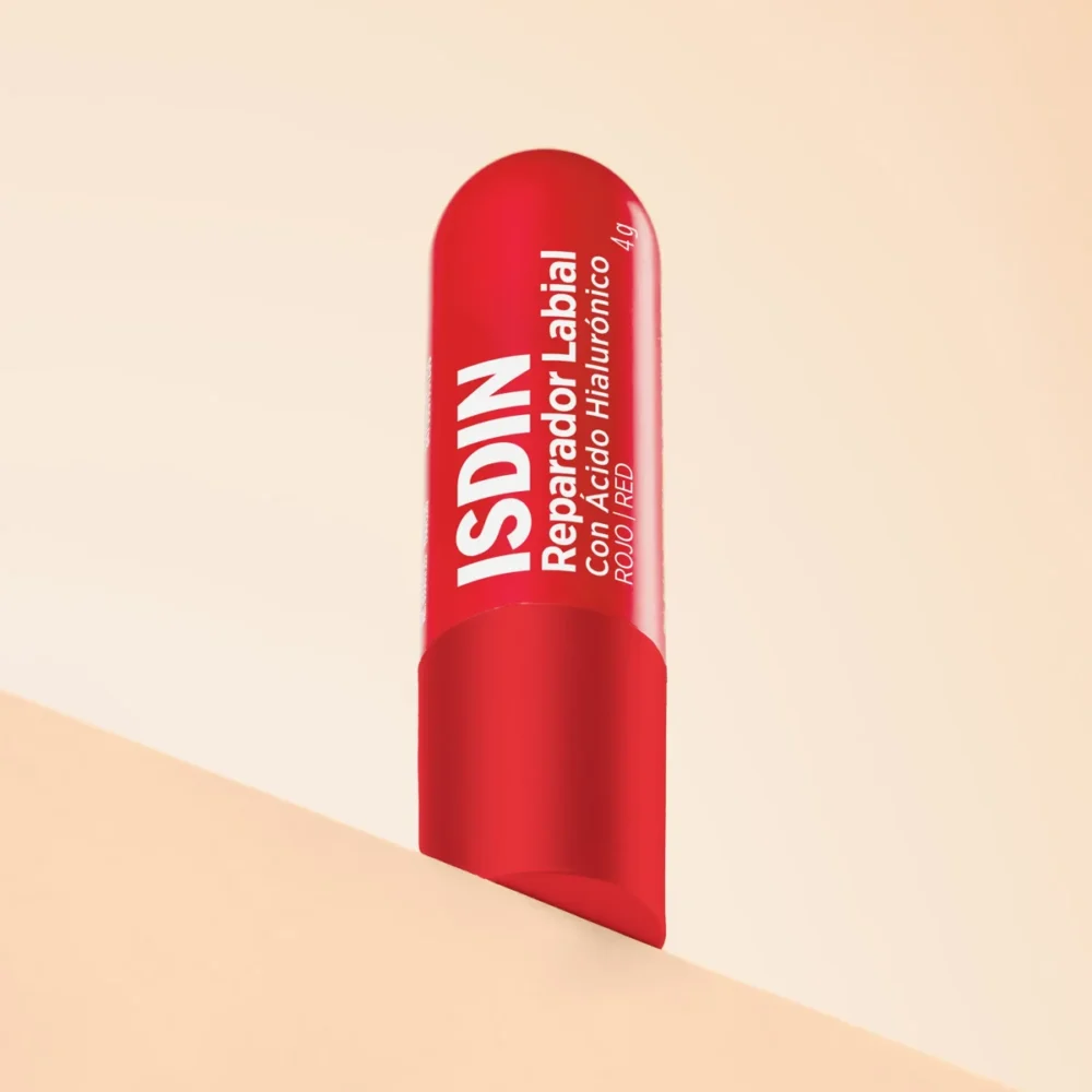 Isdin stick réparateur lèvres teinte rouge 4g