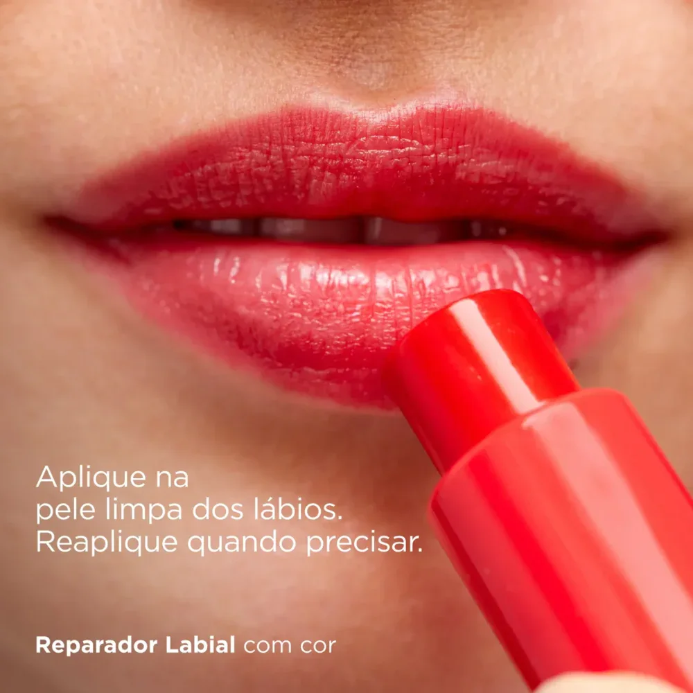 Isdin stick réparateur lèvres teinte rouge 4g