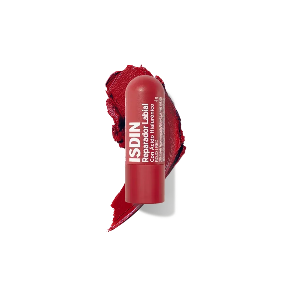 Isdin stick réparateur lèvres teinte rouge 4g