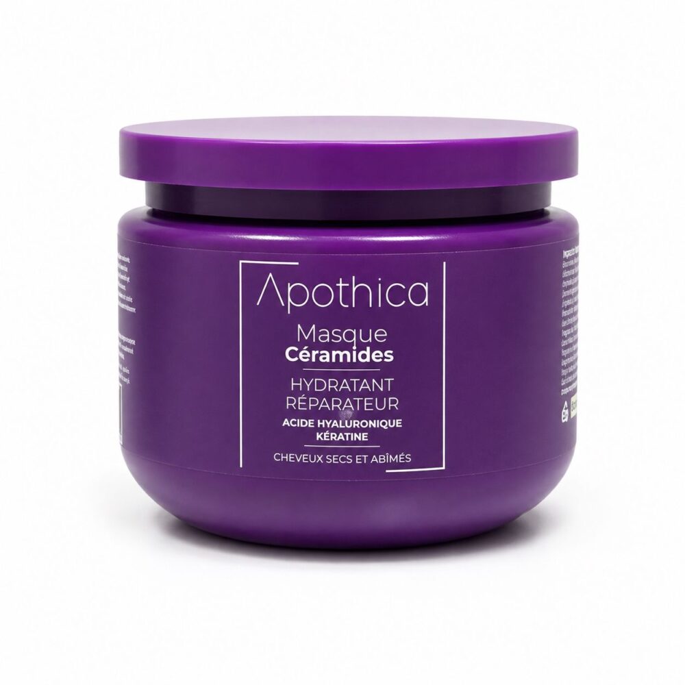 Apothica masque réparateur aux céramides, acide hyaluronique & kératine végétale 400ml