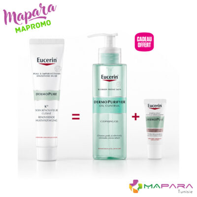 Eucerin DermoPure Routine Anti-Imperfections Soin Rénovateur K10 + Gel Nettoyant + Mini Soin Offert