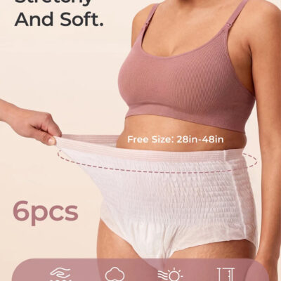 Momcozy Culottes Postpartum Jetables Anti-Fuite 3D Pad Intégré