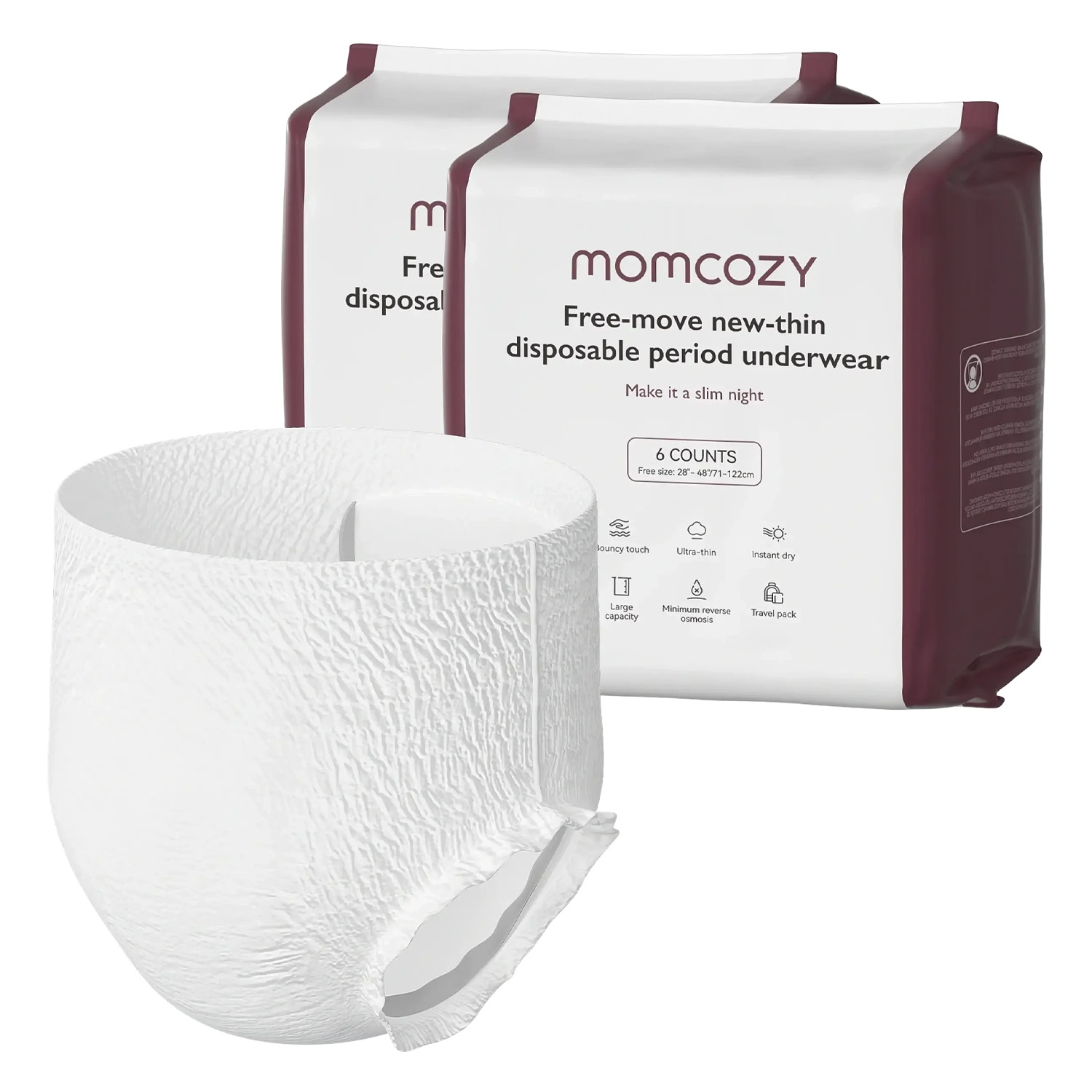 Momcozy Culottes Postpartum Jetables Anti-Fuite 3D Pad Intégré