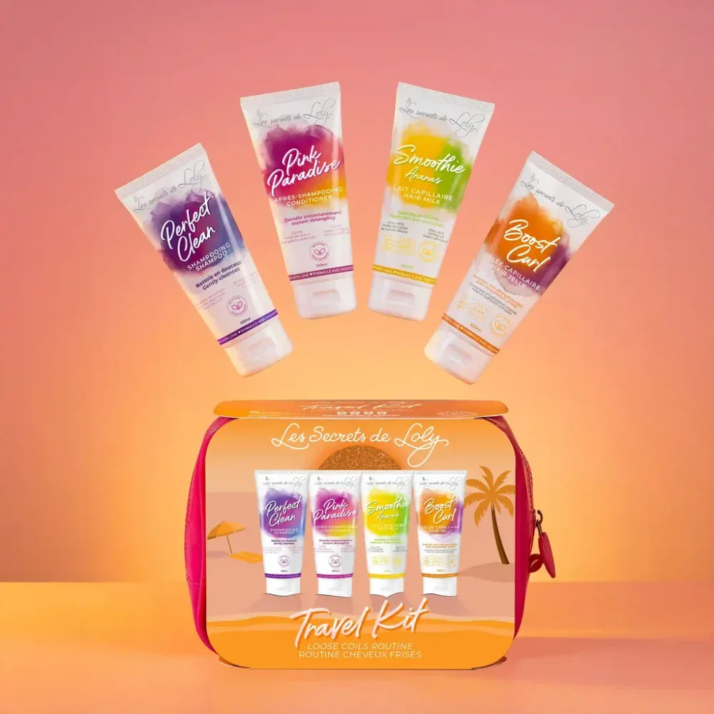 Les secrets de loly travel kit routine cheveux frisés
