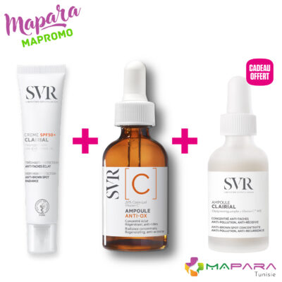 Svr pack éclat et anti-taches ampoule c + clairial crème spf50+ + ampoule clairial offerte