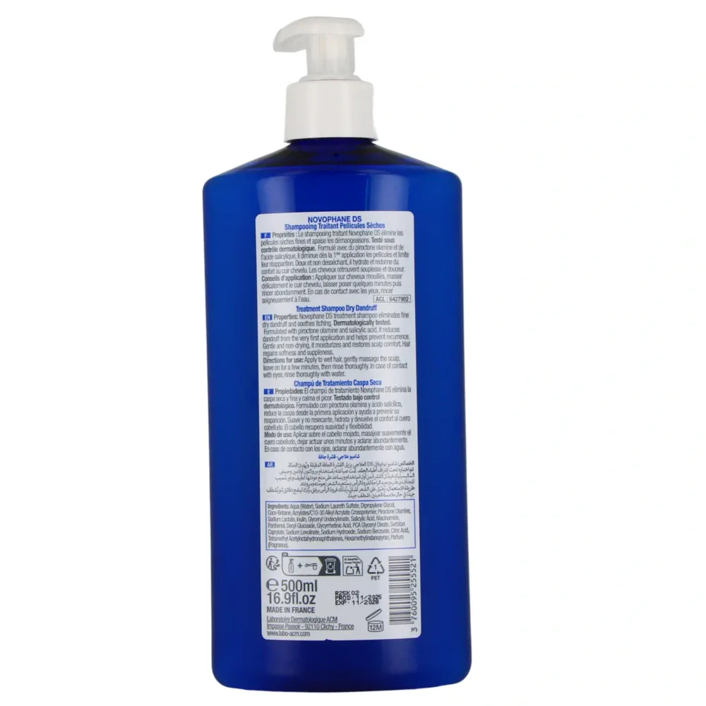 Novophane ds shampooing traitant pellicules sèches 200ml