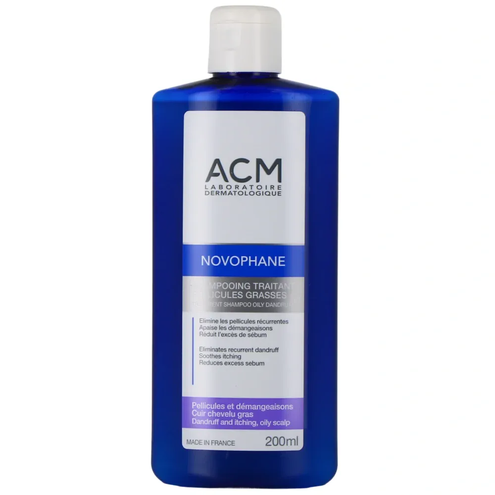 Acm novophane shampooing traitant pellicules grasses 200ml