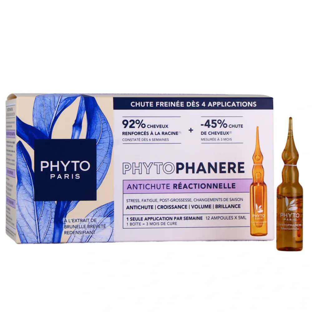 Phyto phytophanère traitement antichute réactionnelle 12 x 5ml
