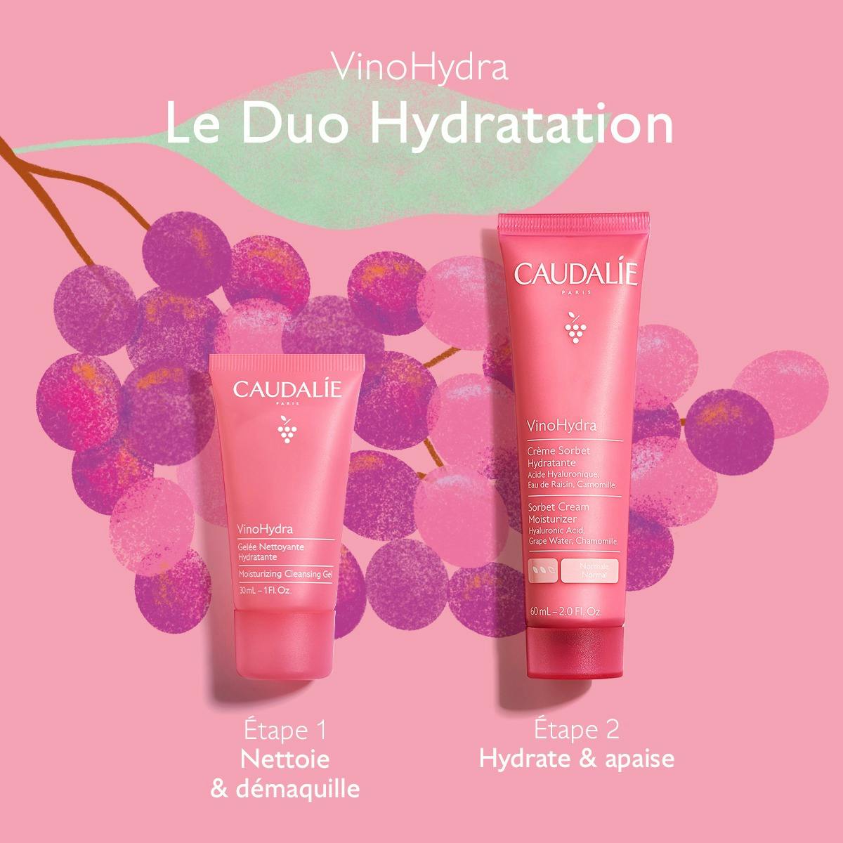Caudalie vinohydra coffret le duo hydratation Caudalie vinohydra coffret le duo hydratation