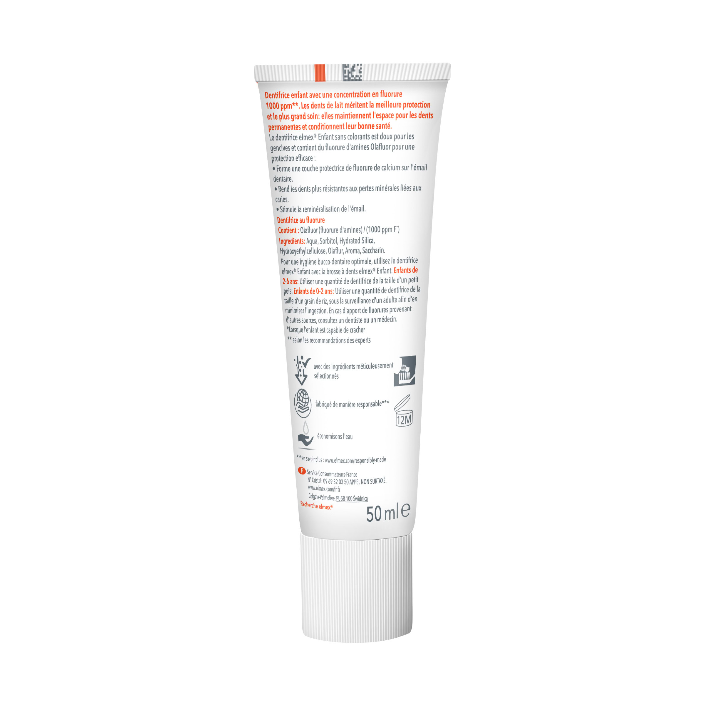 Elmex dentifrice enfant 3-6 ans 50ml Elmex dentifrice enfant 3-6 ans 50ml