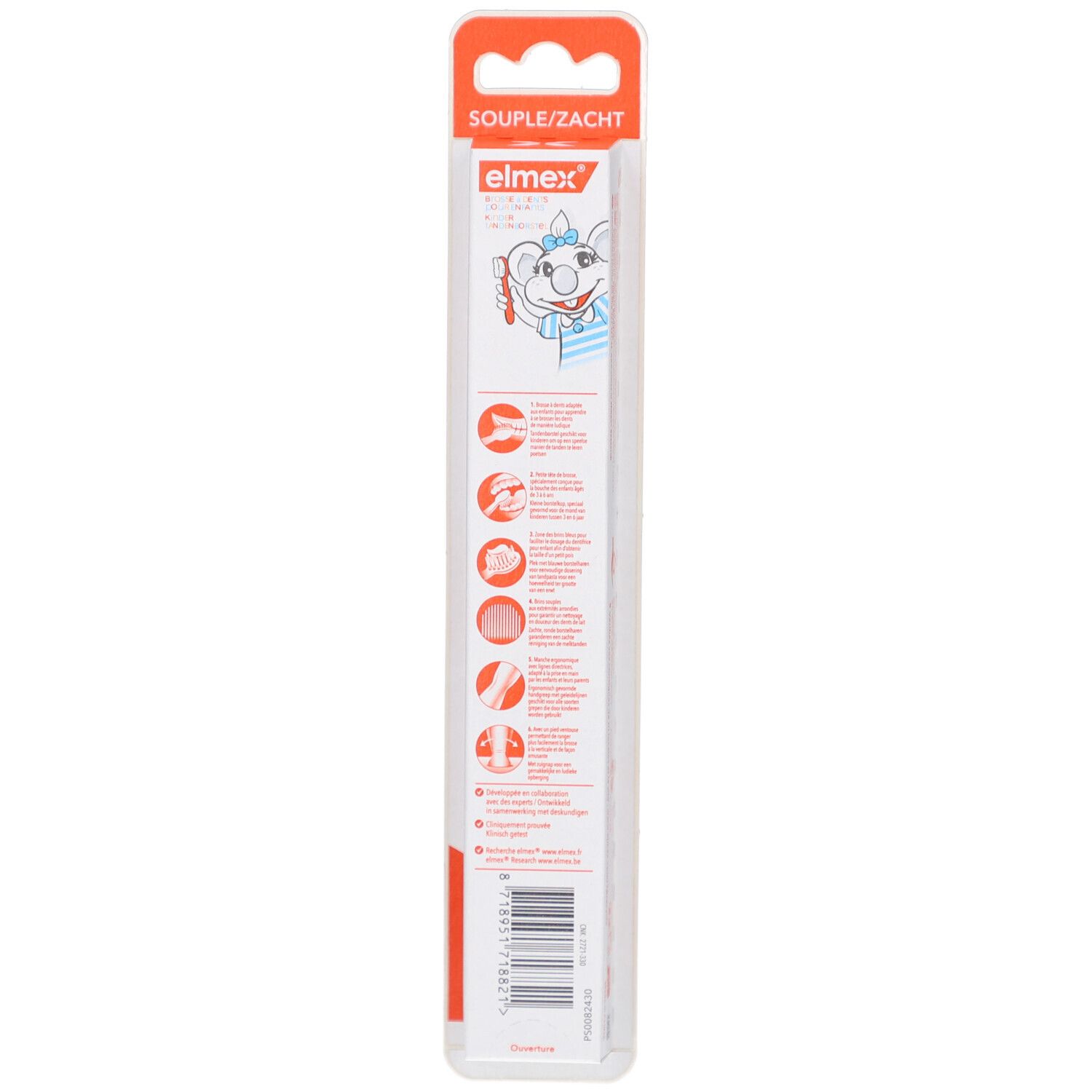 Elmex brosse à dents souple enfants 3-6 ans Elmex brosse à dents souple enfants 3-6 ans