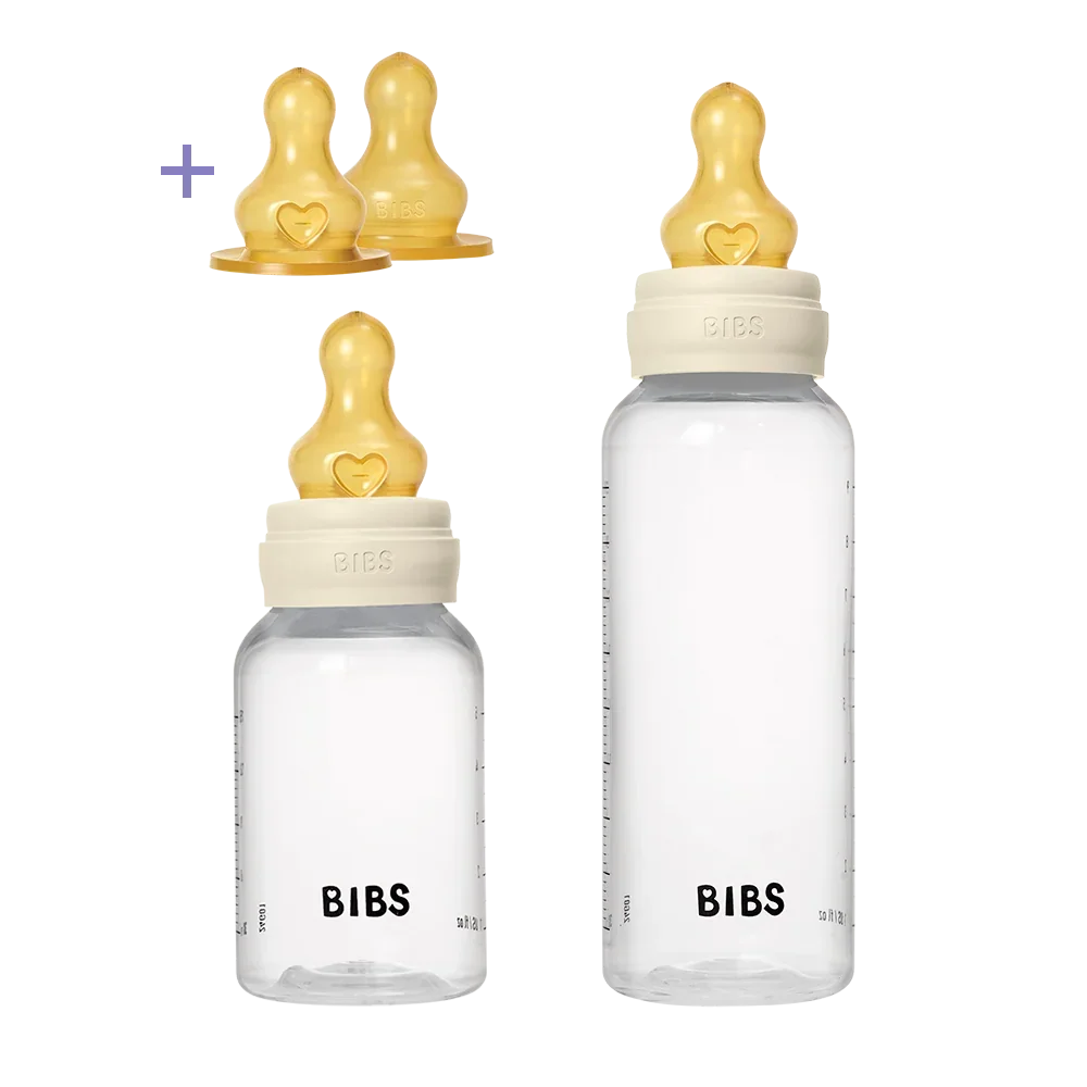 Bibs set évolutif 2 biberon pp sans bpa 150ml/270ml avec tétines en latex - ivory Bibs set évolutif 2 biberon pp sans bpa 150ml/270ml avec tétines en latex - ivory