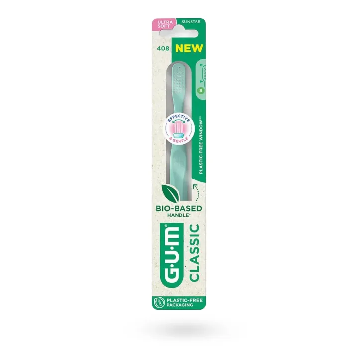 Gum brosse à dents biosourcée ultra souple classic 408 Gum brosse à dents biosourcée ultra souple classic 408