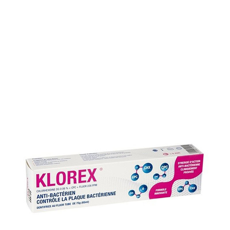 Klorex pate dentifrice anti bacterien 75gr Klorex pate dentifrice anti bacterien 75gr