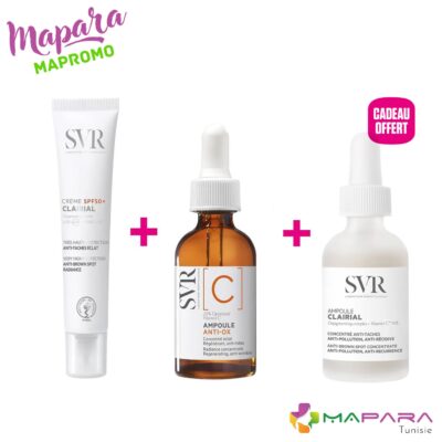SVR Anti-Taches et Éclat Clairial Crème SPF50+ + Ampoule C + Ampoule Clairial Offerte