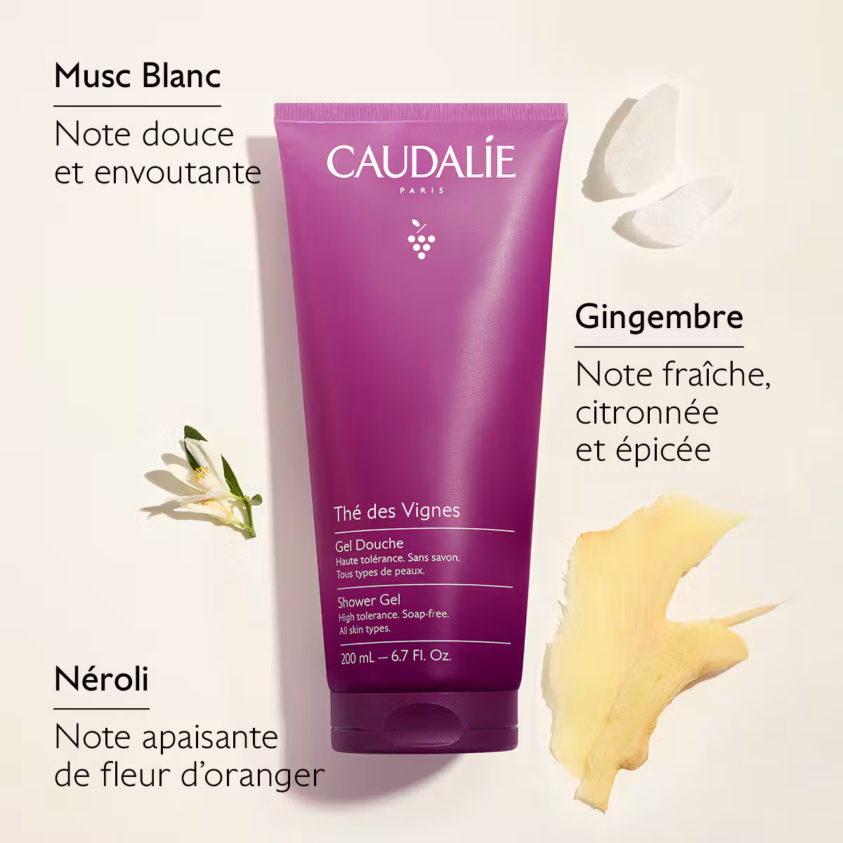 Caudalie le rituel corps thé des vignes Gel douche thé des vignes