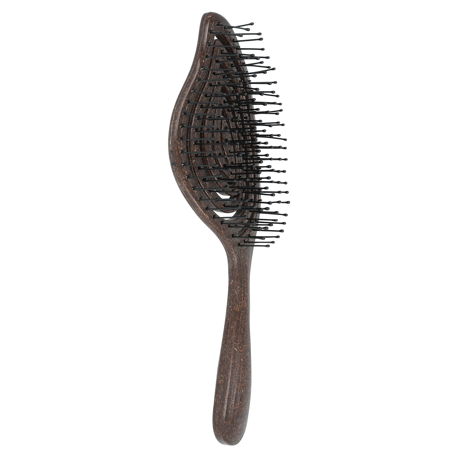 Titania brosse demelante flexible forme feuille avec fibre de coco 23cm - 2878 Titania brosse demelante flexible forme feuille avec fibre de coco 23cm - 2878