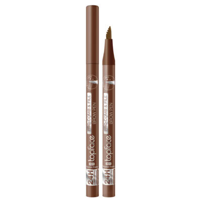 Topface Pro Comb & Fill Stylo à Sourcils Effet Microblading Caramel Frame 001