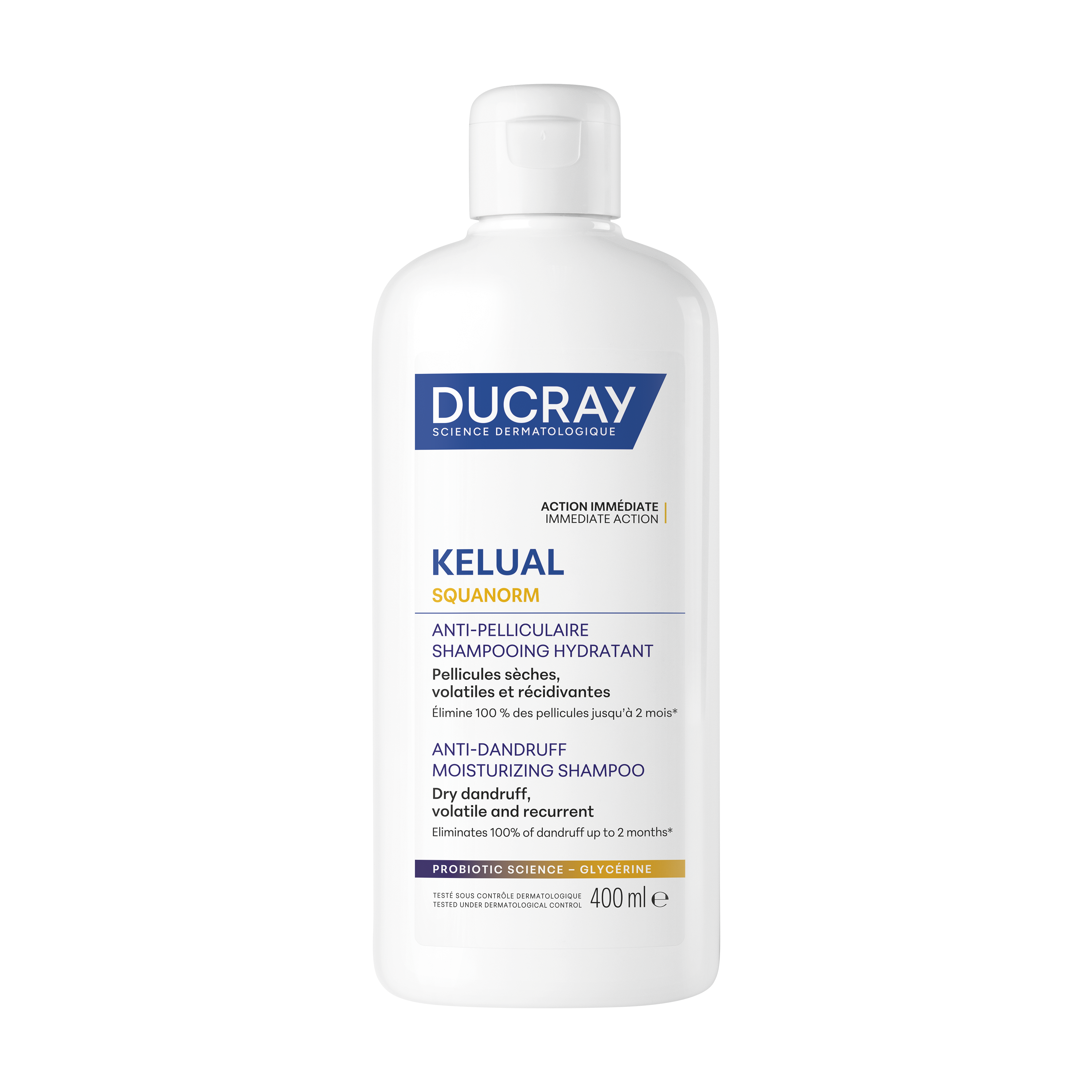 Ducray kelual squanorm shampoing traitant hydratant pellicules sèches 200ml Ducray kelual squanorm shampoing traitant hydratant pellicules sèches 200ml