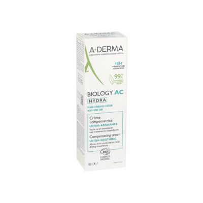 ADERMA Biology AC Hydra Crème Compensatrice Ultra-Apaisante Bio 40ml