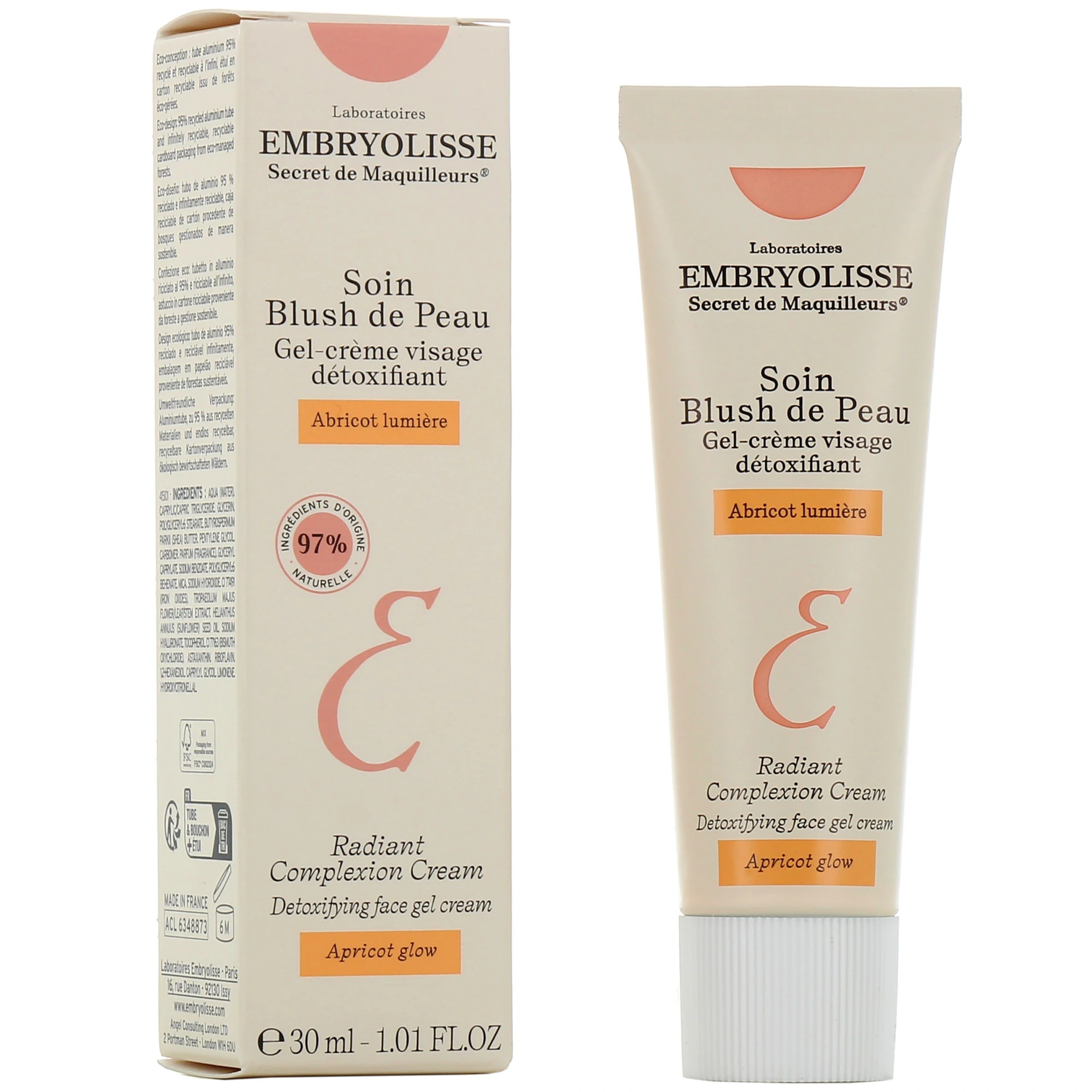 Embryolisse secret de maquilleurs soin blush de peau abricot lumière 30ml Embryolisse secret de maquilleurs soin blush de peau abricot lumière 30ml