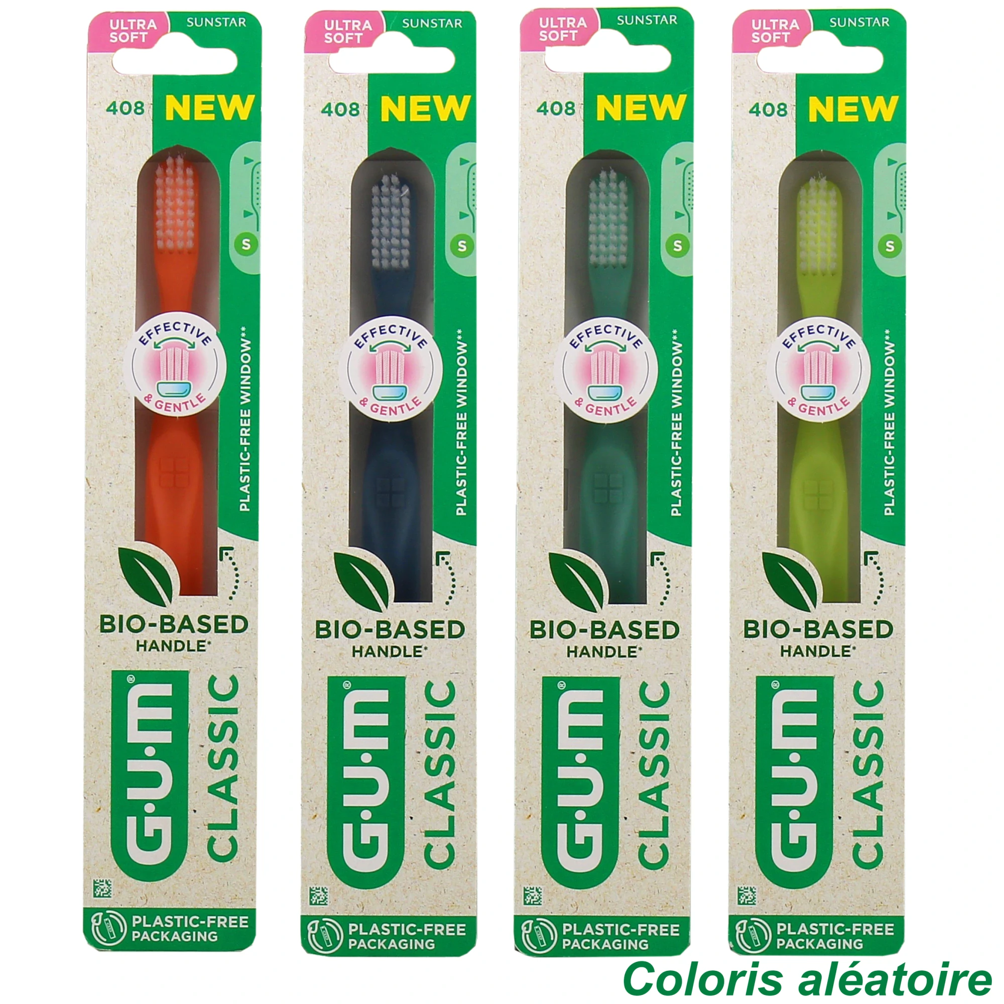 Gum Brosse à Dents Biosourcée Ultra Souple Classic 408